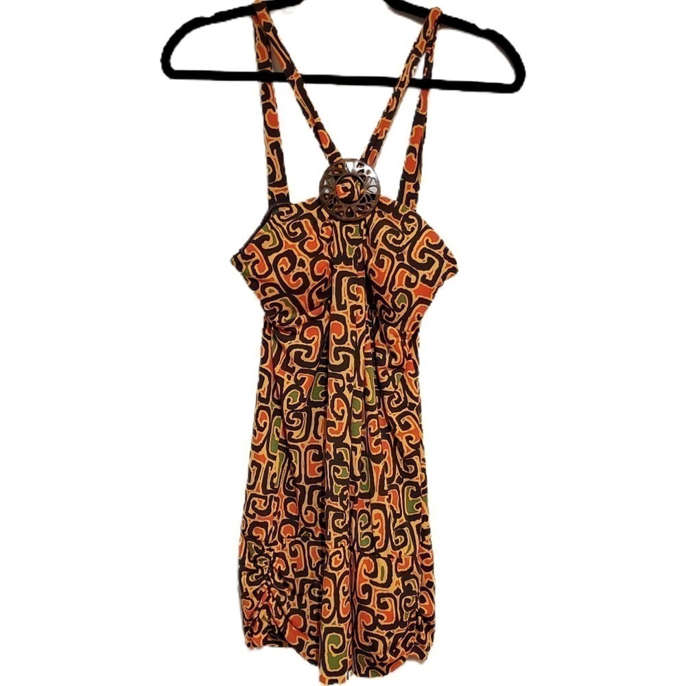 African Print Tunic Top Bohemian Shabby Chic Women's Size Small Tribal